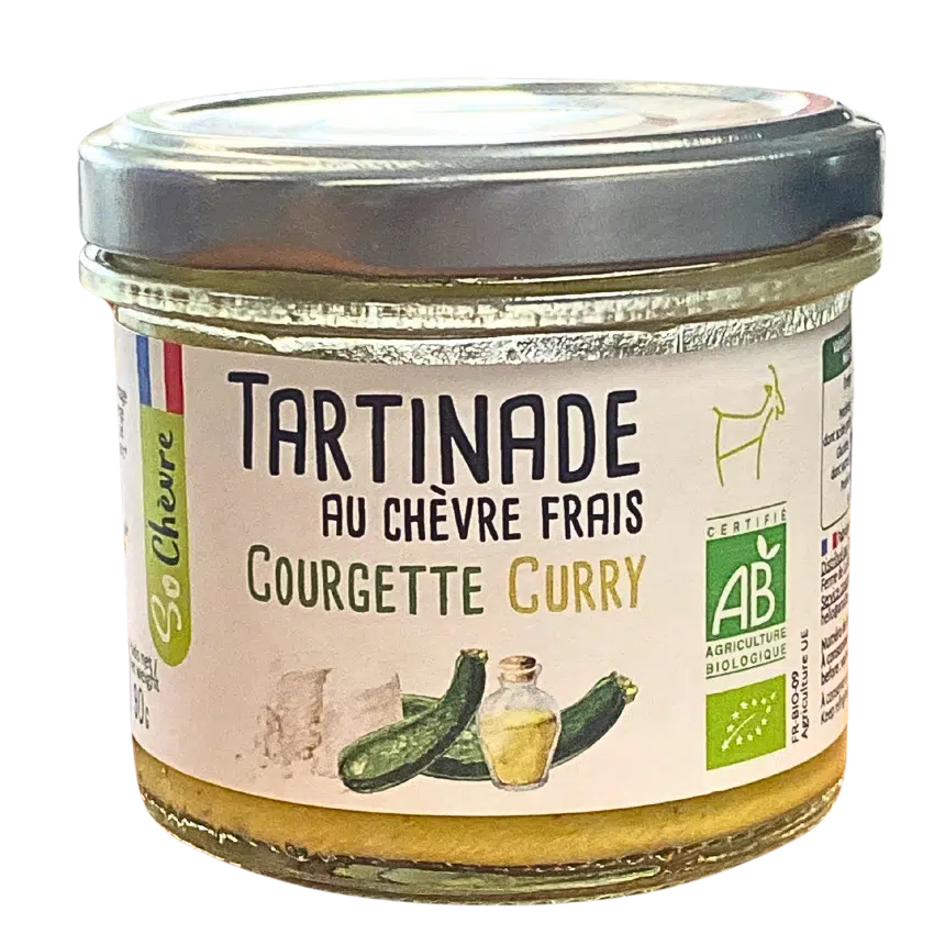 Tartinade au chèvre frais courgette curry BIO